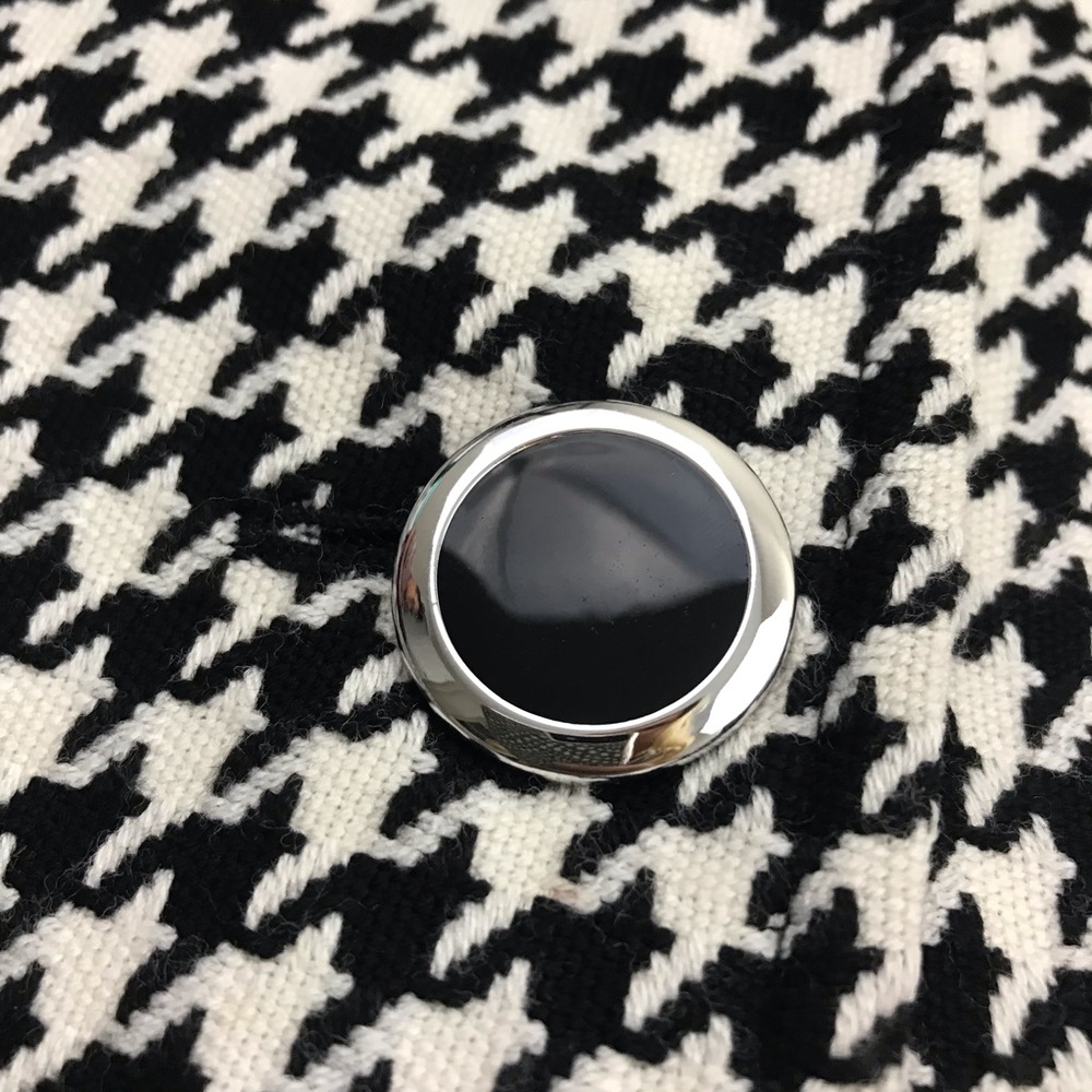 Carmen Marc Valvo Size Small Black White Coat - Picture 4 of 8